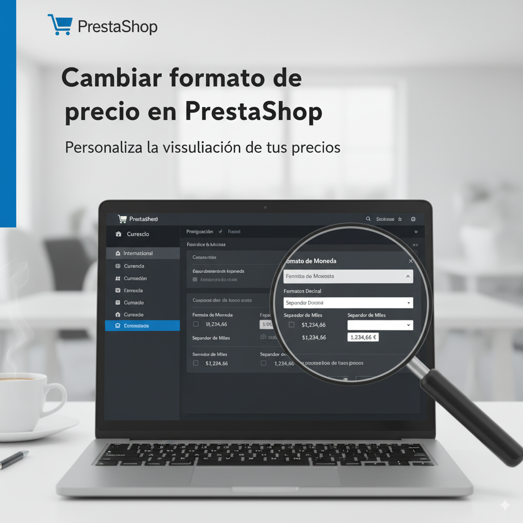 Cómo cambiar el formato de precios en PrestaShop (1.6, 1.7, 8.x y 9.x)
