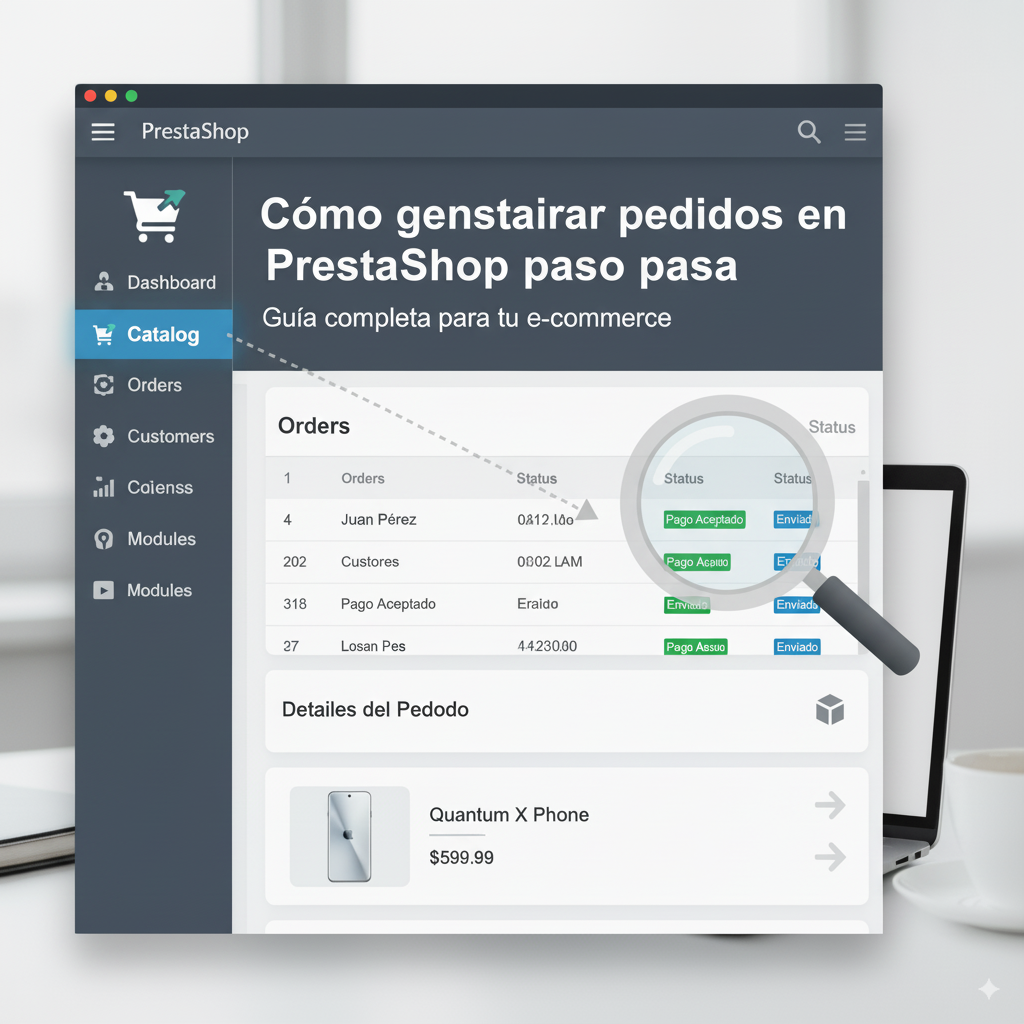 Cómo gestionar pedidos en PrestaShop paso a paso